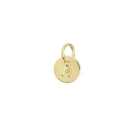 Mini Initial Letter Charm (18k Gold Filled)