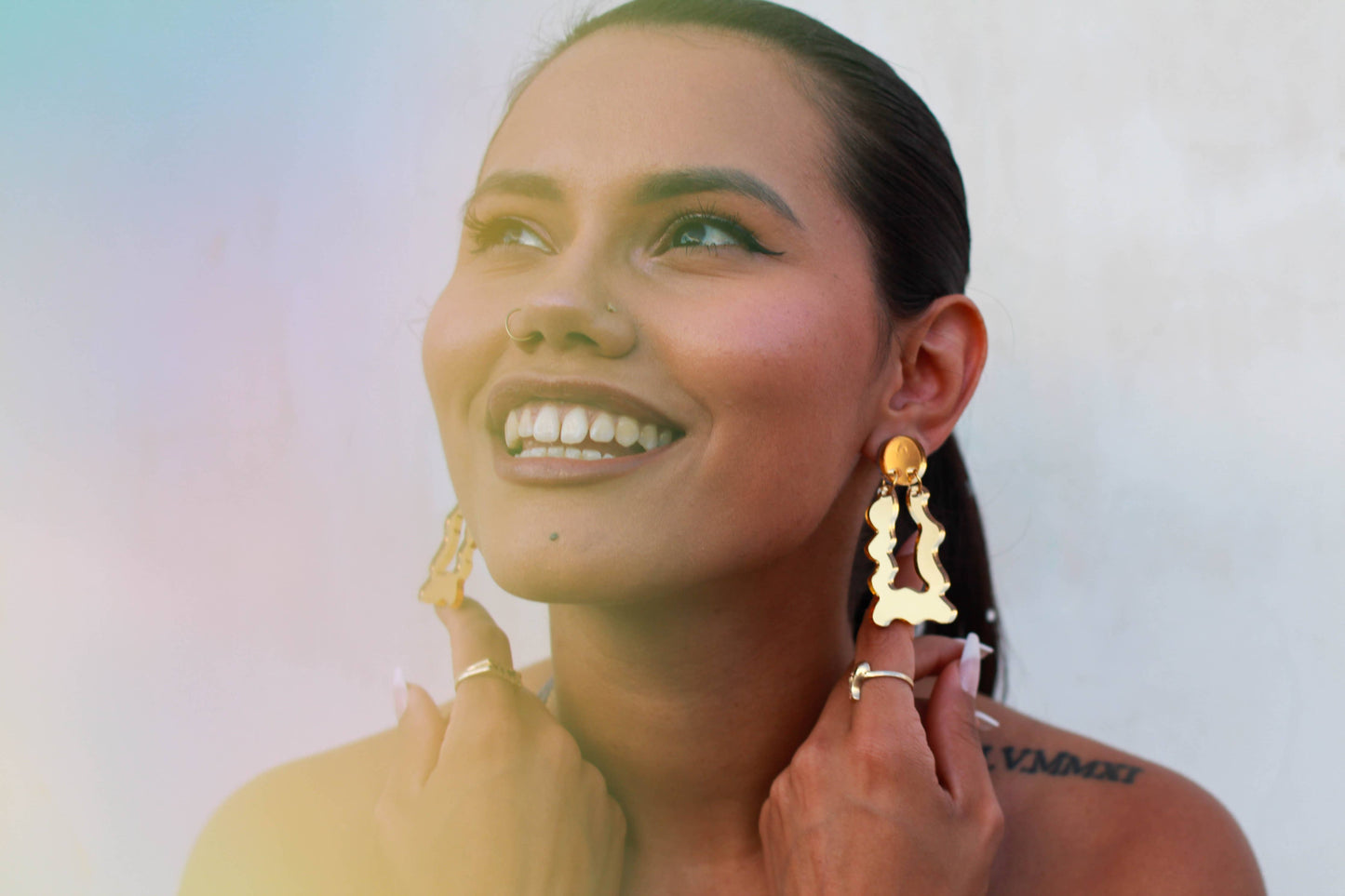 Wonky Door Knocker Earrings