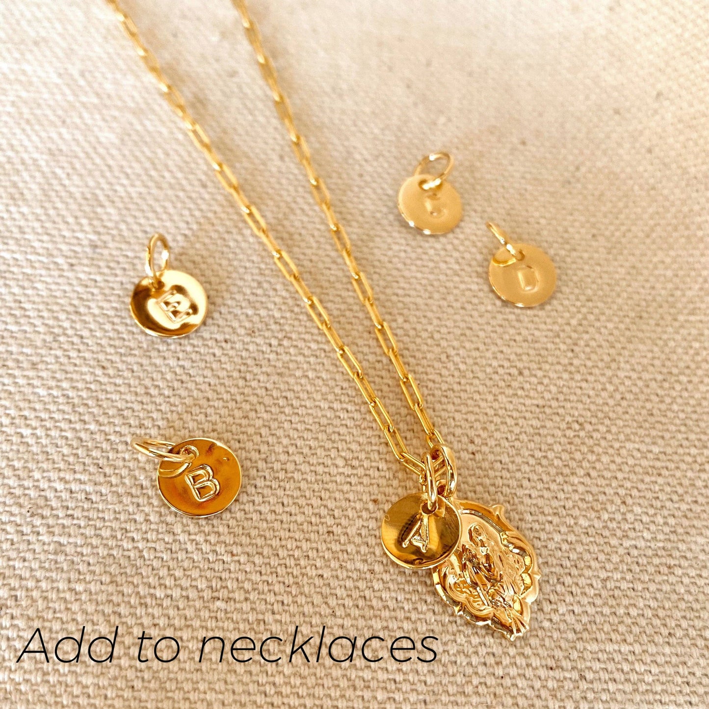 Mini Initial Letter Charm (18k Gold Filled)
