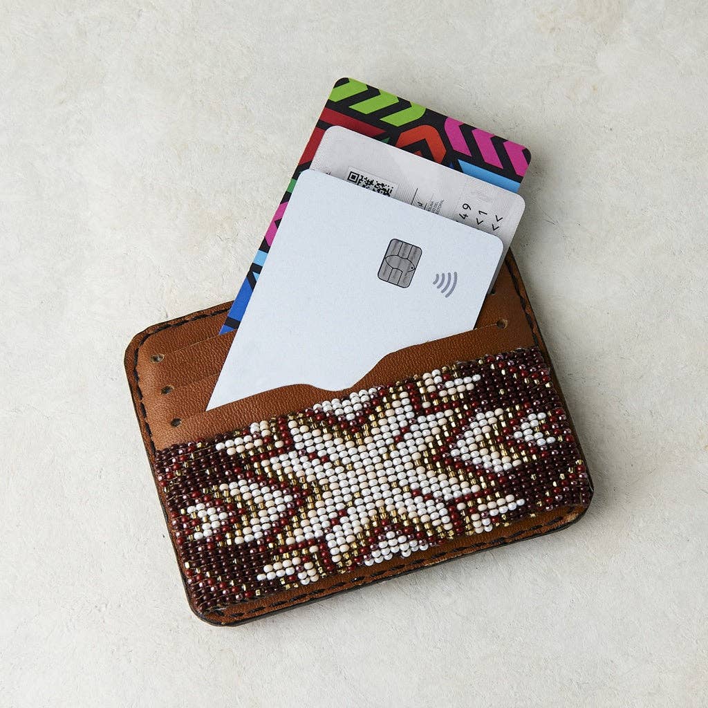 Beaded Camel Wallet