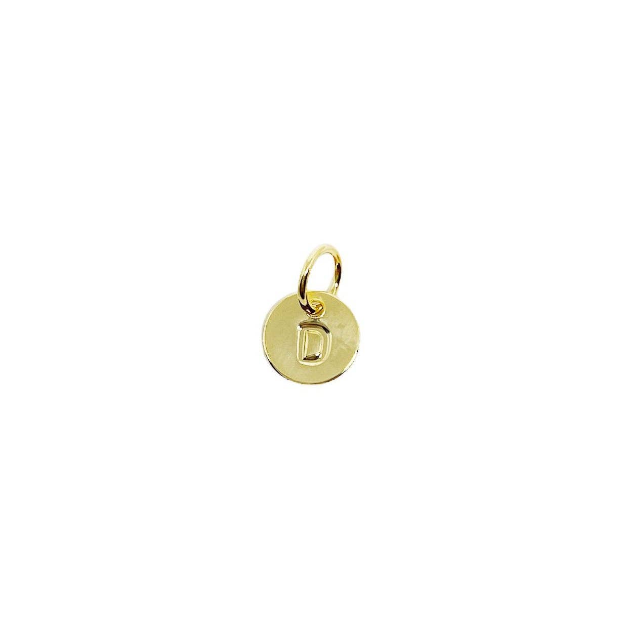 Mini Initial Letter Charm (18k Gold Filled)