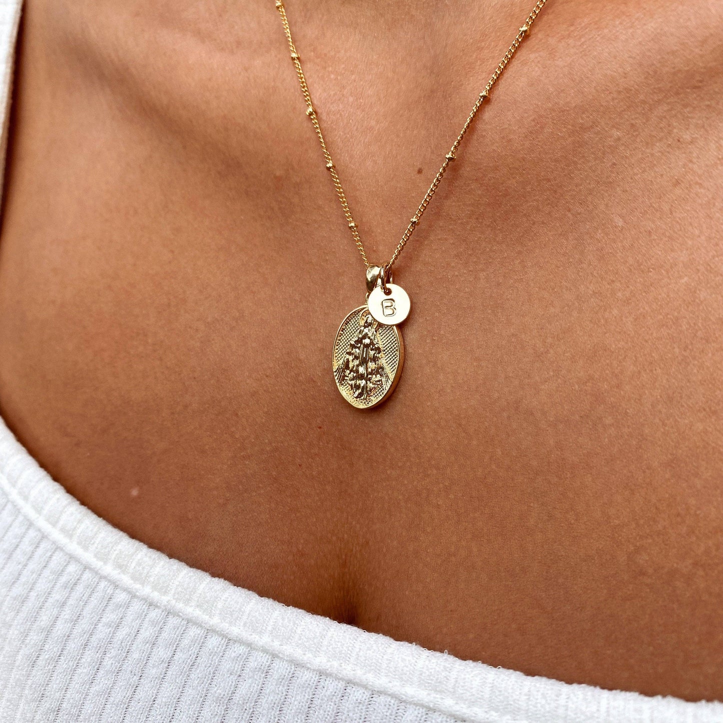 Mini Initial Letter Charm (18k Gold Filled)