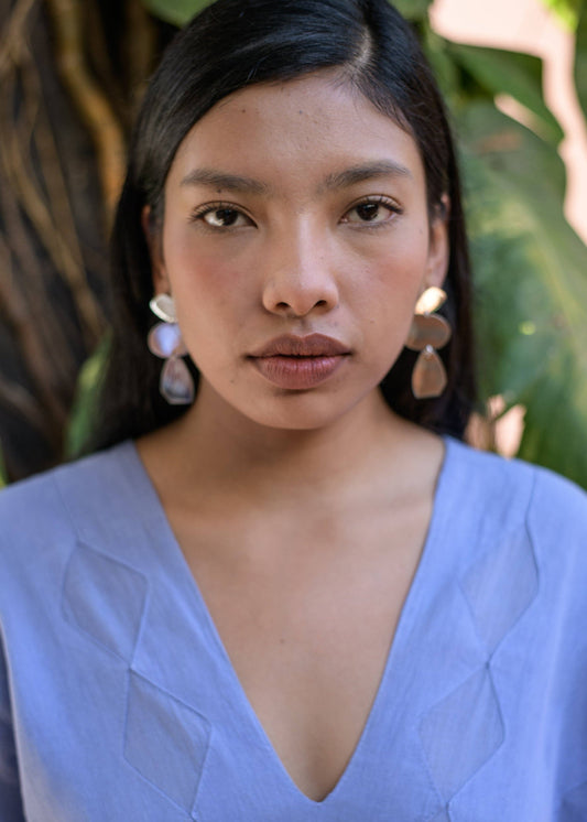 Stone - Sterling Silver Earrings
