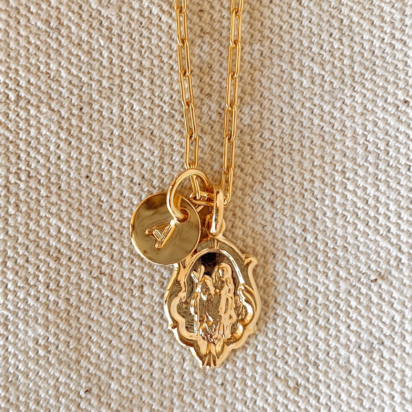 Mini Initial Letter Charm (18k Gold Filled)
