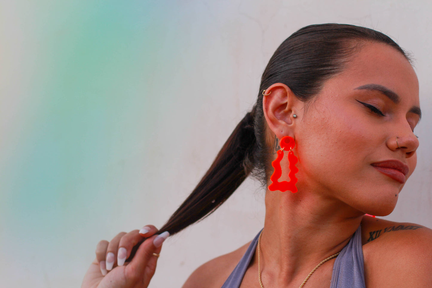 Wonky Door Knocker Earrings