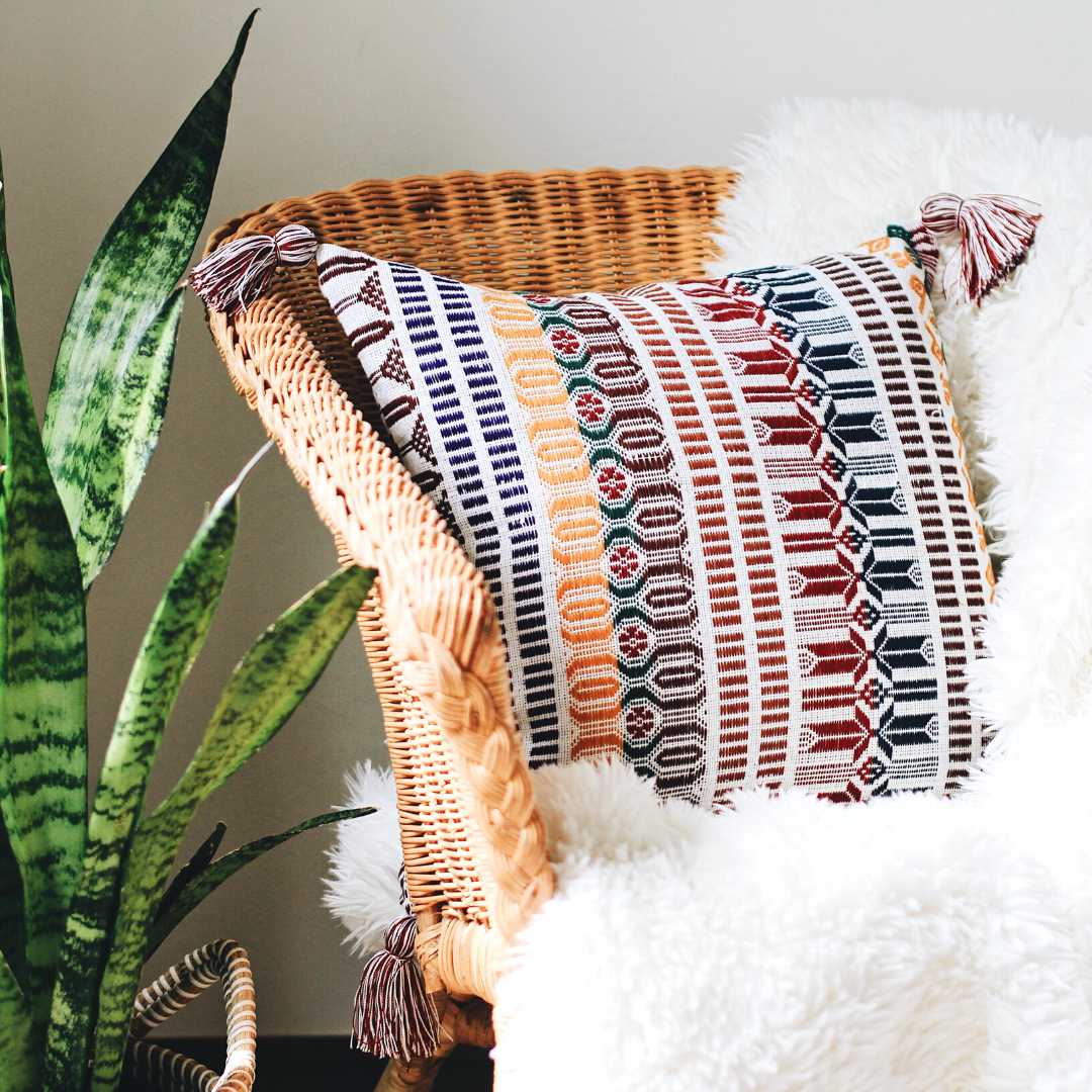 Guatemalan Brocade Throw Pillow