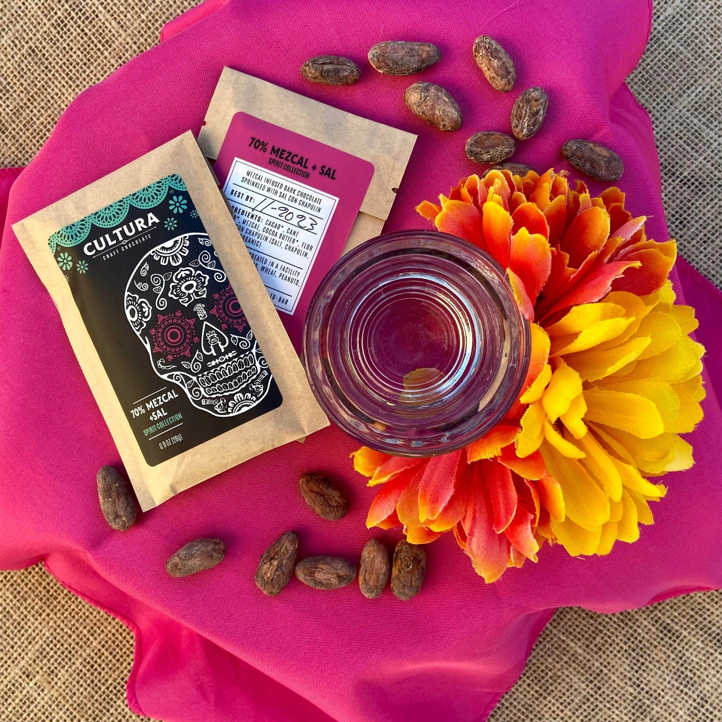70% Mezcal + Sal Chocolate Bar