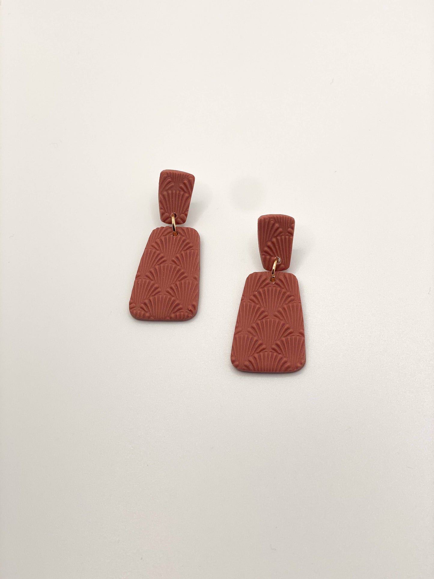Dusty Rose Trapezoid Dangles