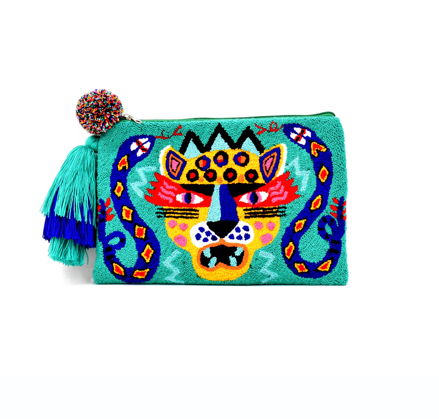 Big Cat Tapizada Clutch - Large