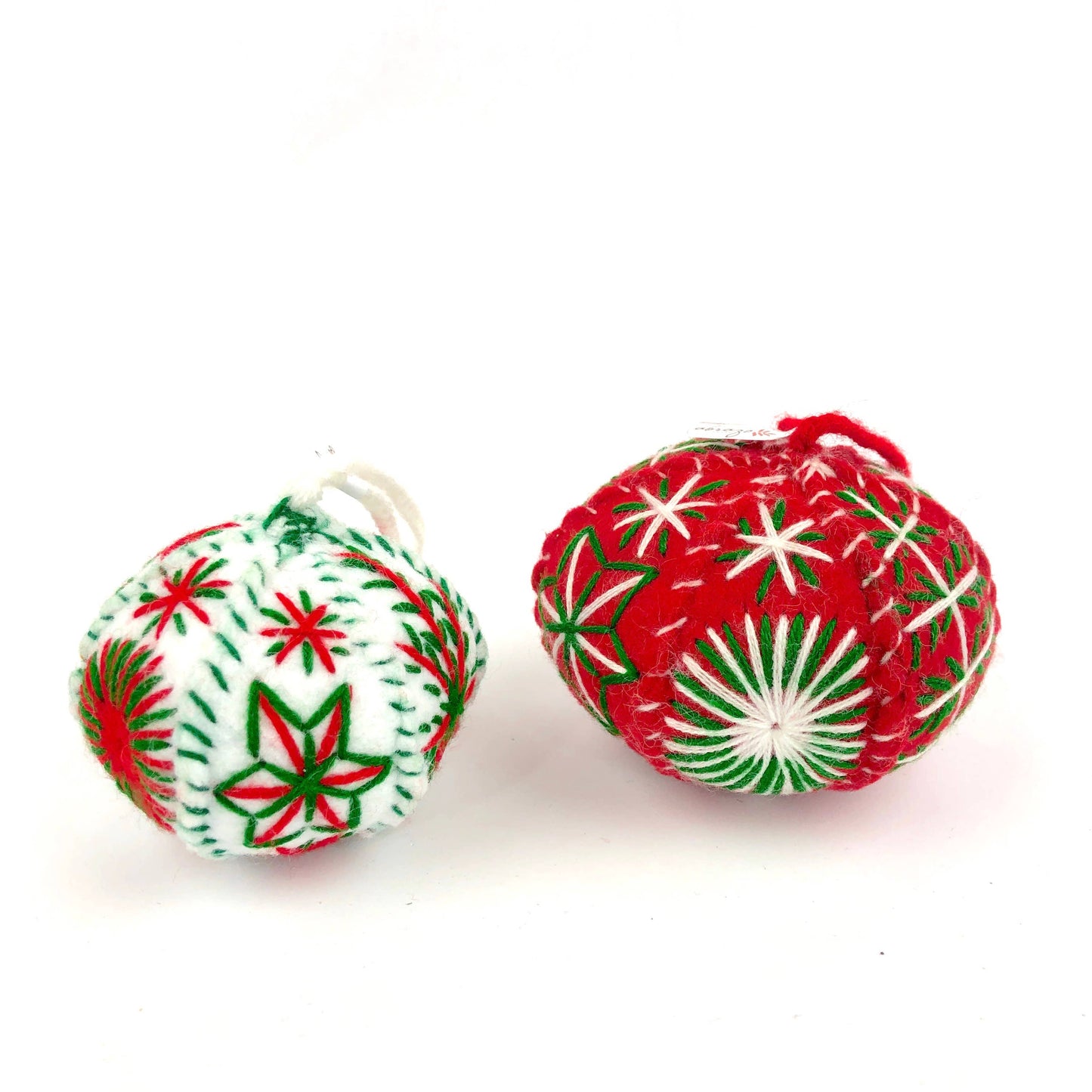 Embroidered Globe Ornaments