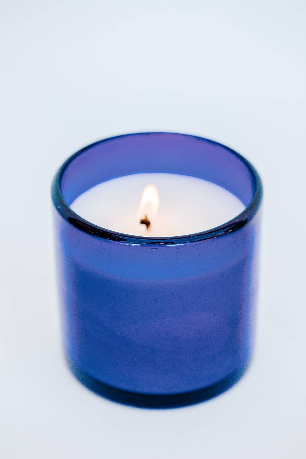 Candle in Hand Blown Glass