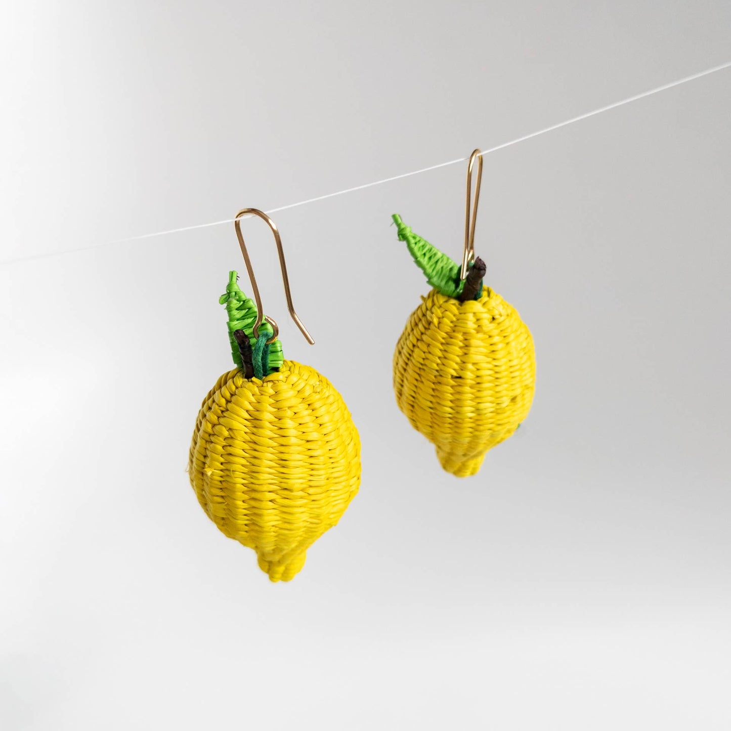Hand-Woven Single Drop Fruit Earrings