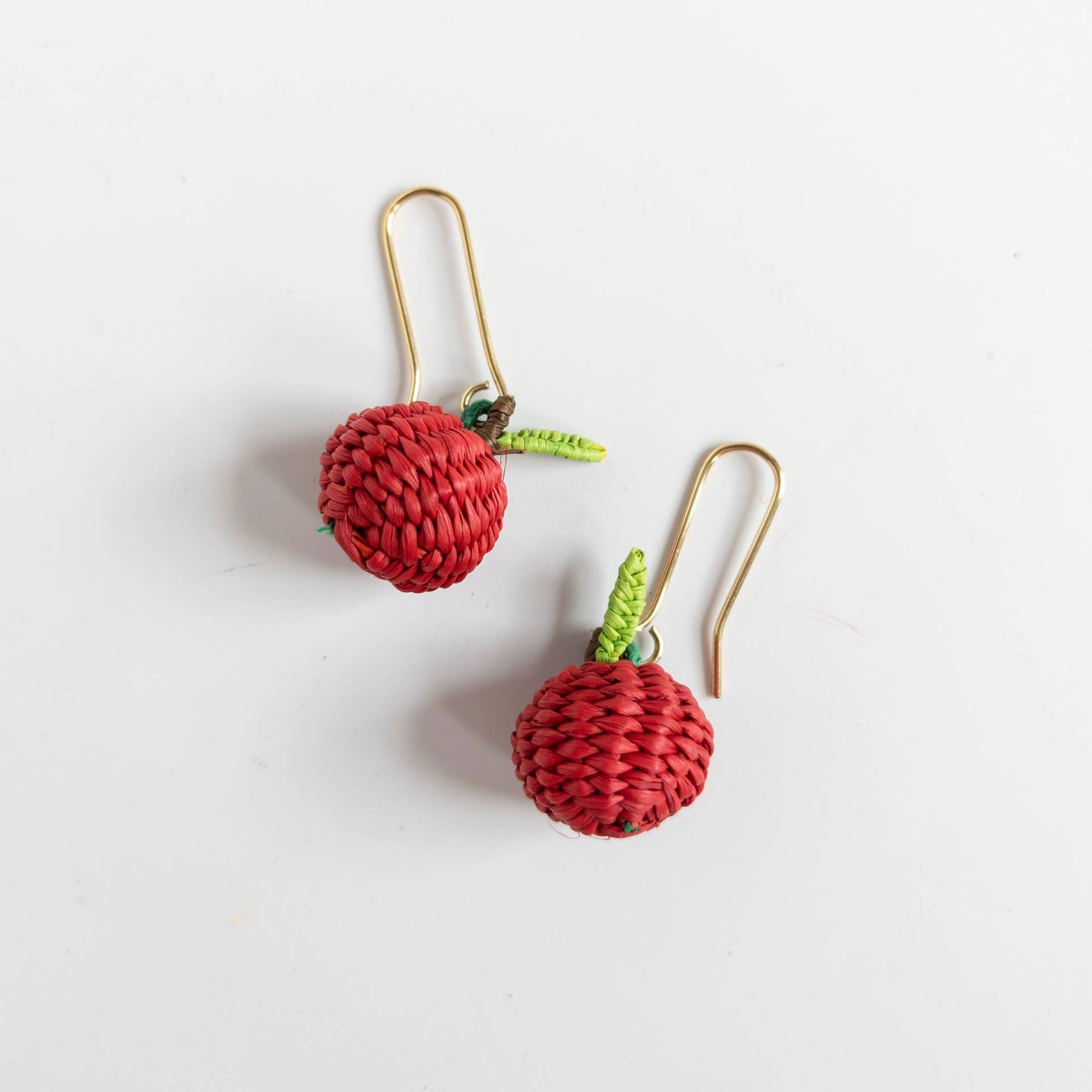 Hand-Woven Mini Fruit Earrings