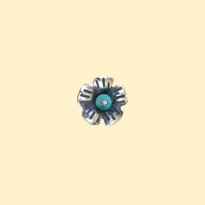 Baroque Sterling Silver Tiny Flower Earring