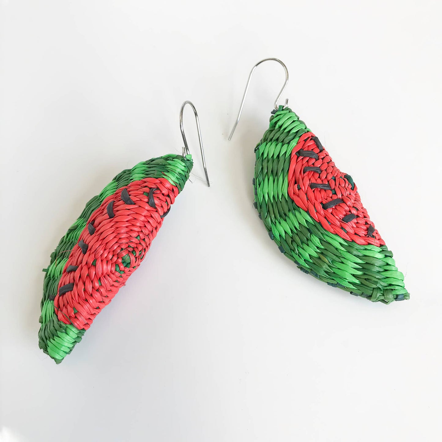 Hand-Woven Single Drop Fruit Earrings