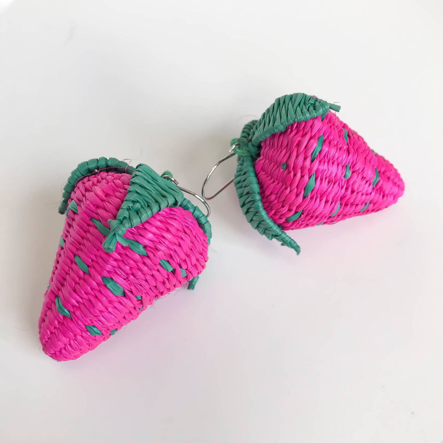 Hand-Woven Single Drop Fruit Earrings