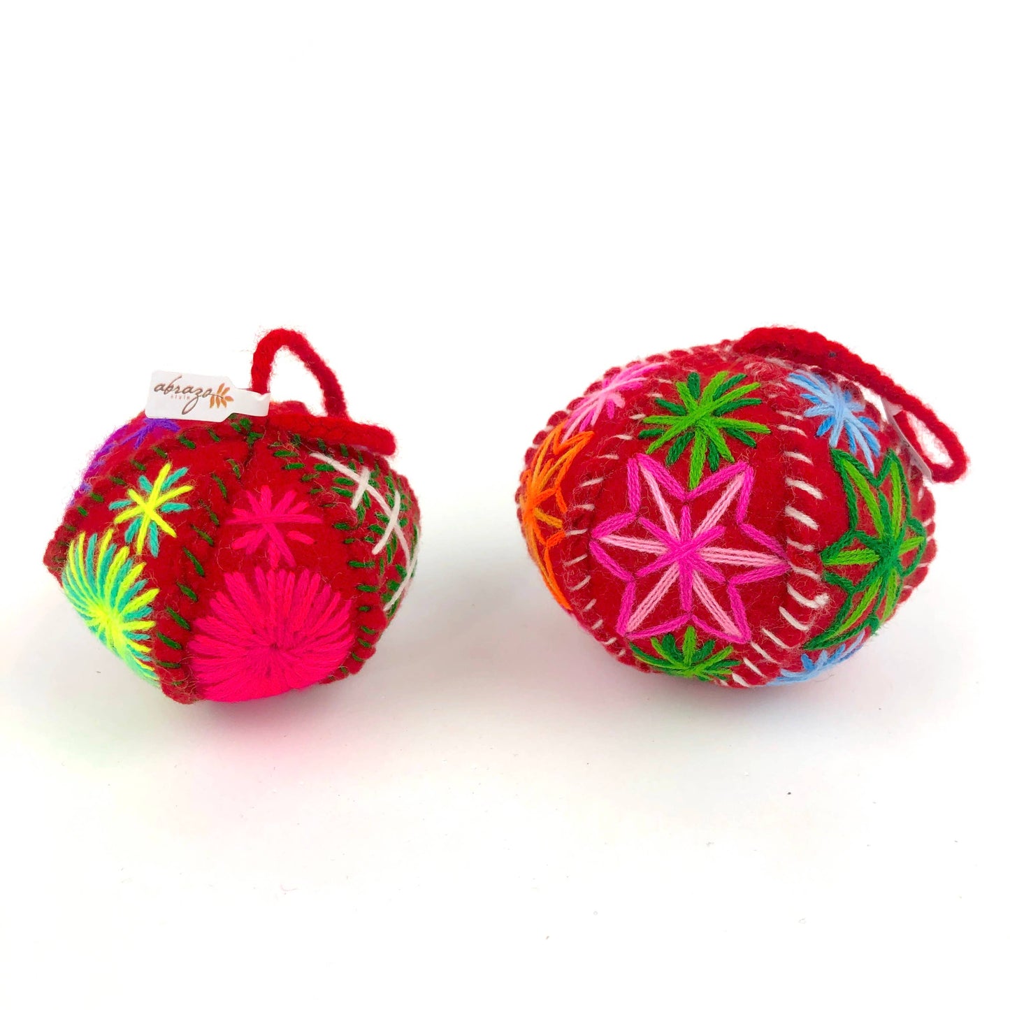 Embroidered Globe Ornaments