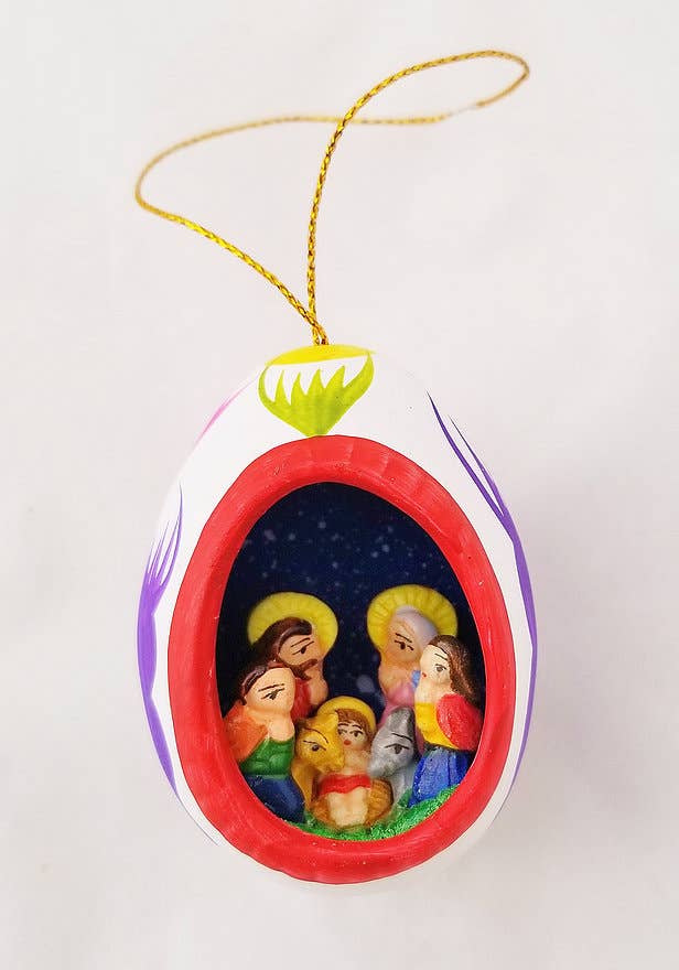 Ceramic Egg Christmas Tree Ornament